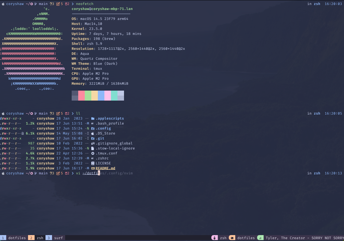 tmux and kitty