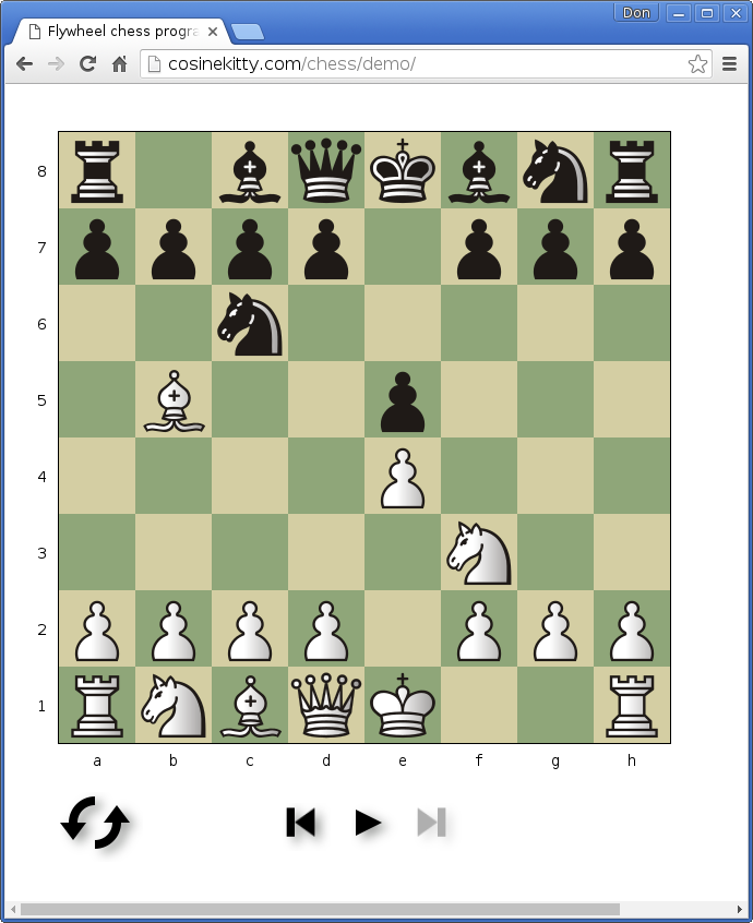 Flywheel chess engine demo