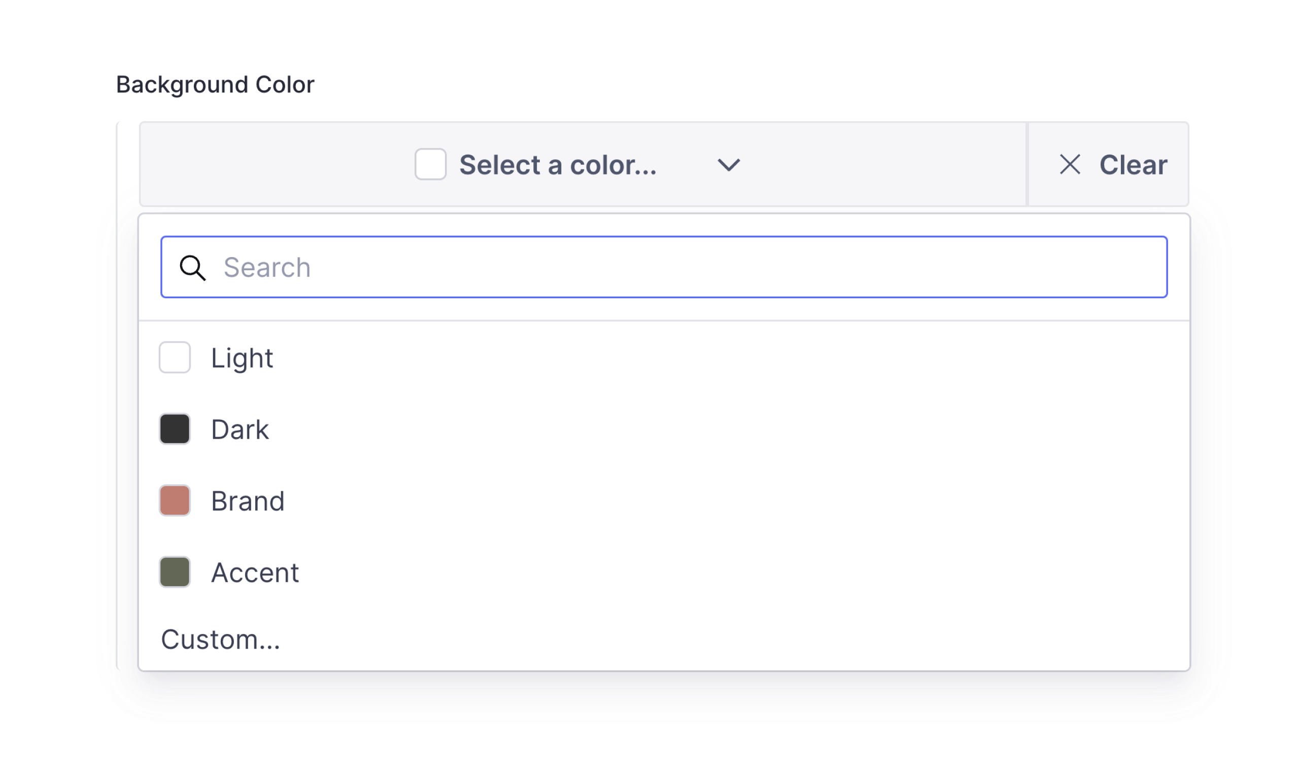 Enable search example