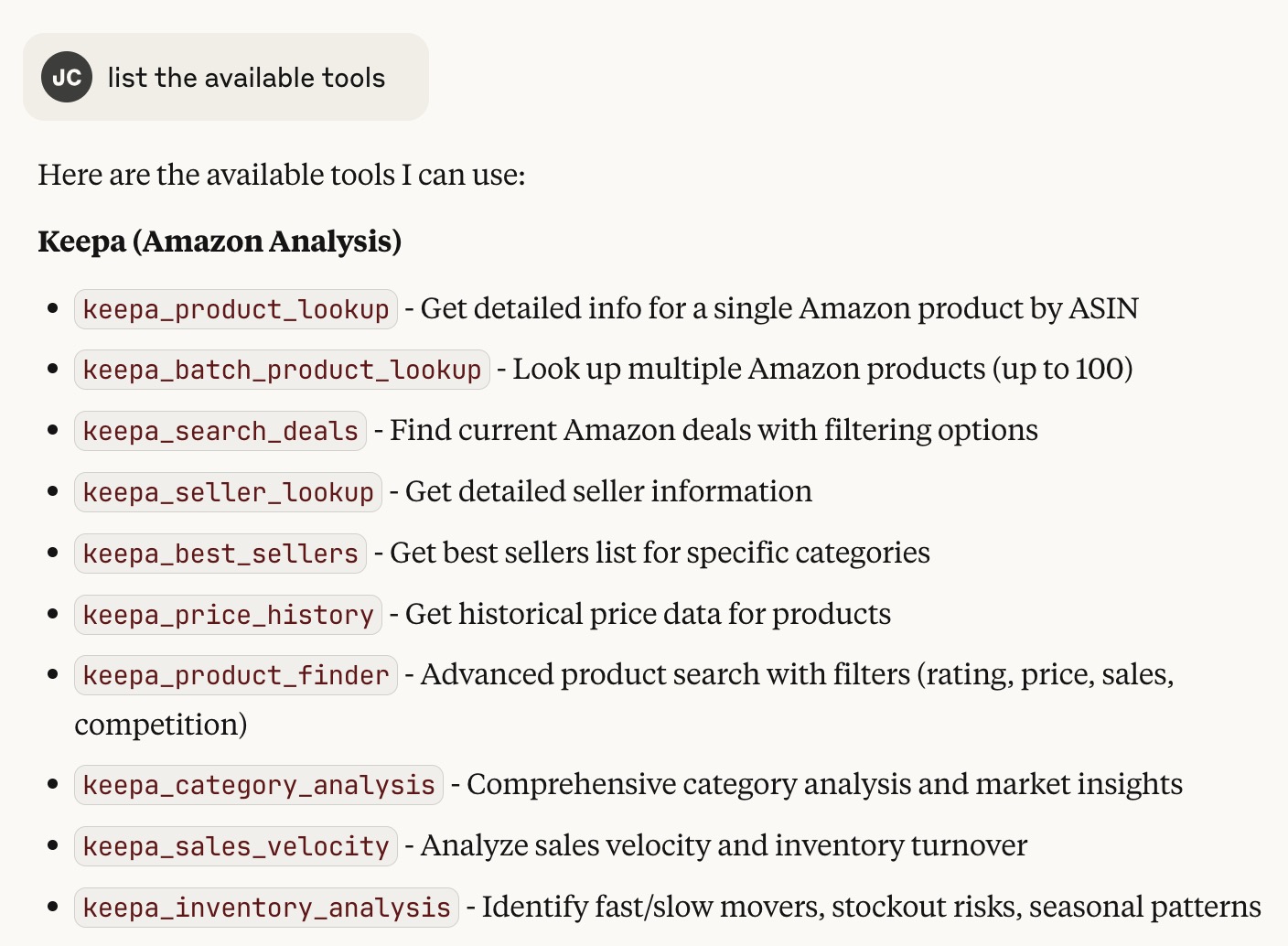 Keepa Tools Available