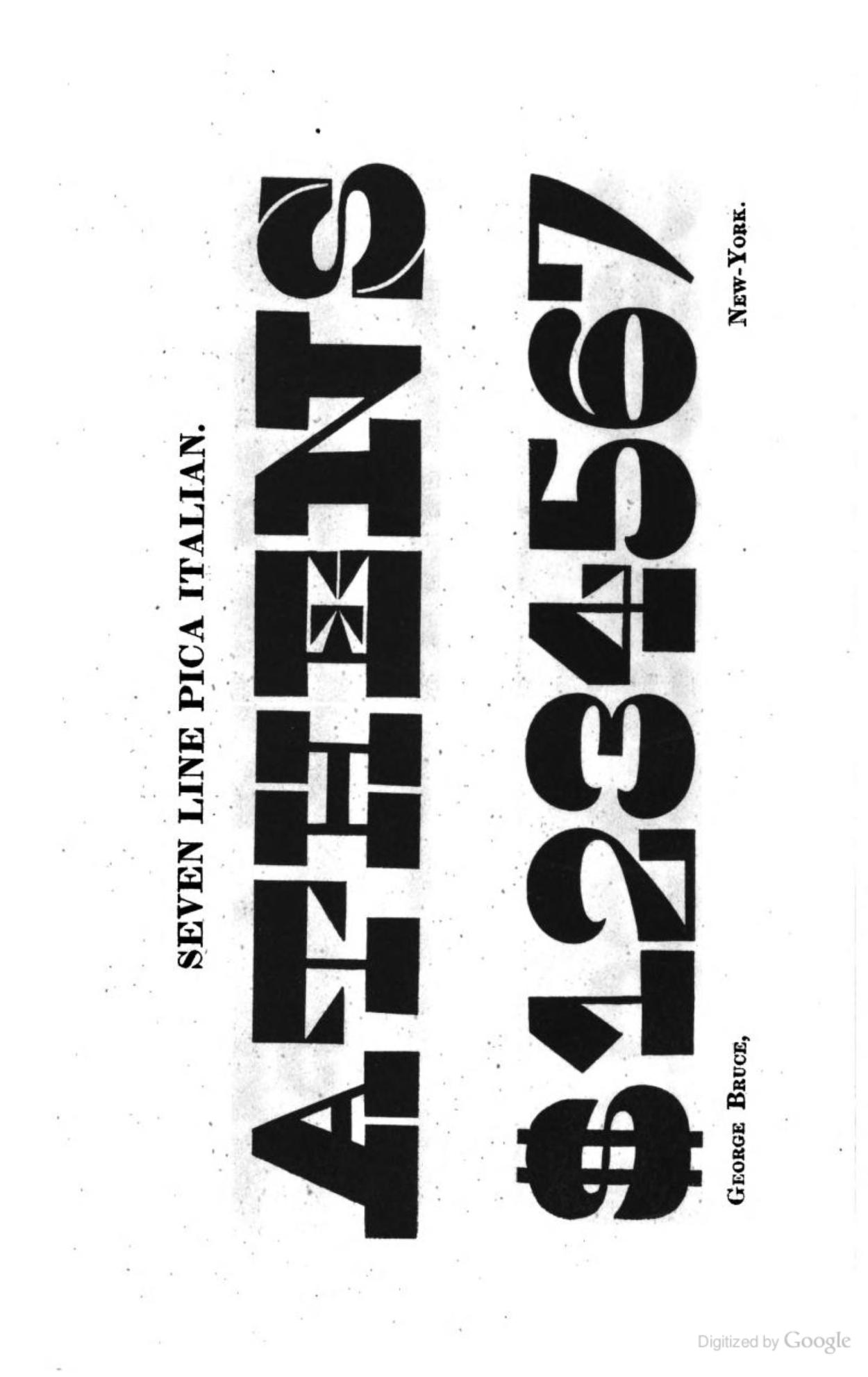 The 1828 George Bruce Italian Type Specimen