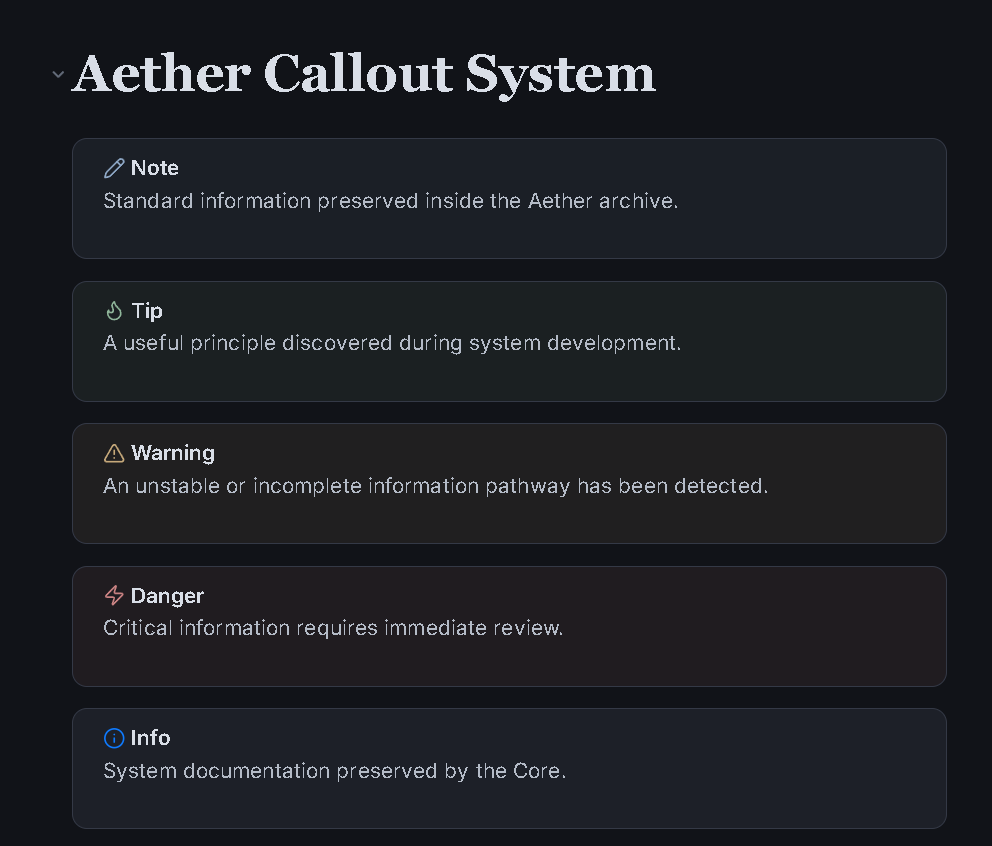 Callouts