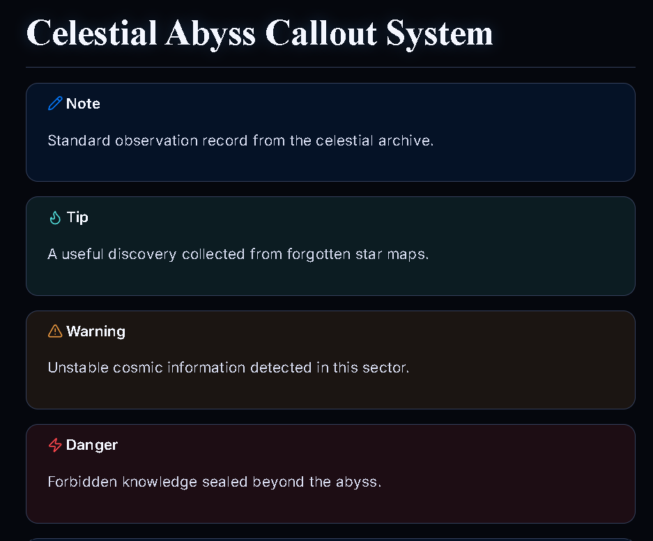 Callouts