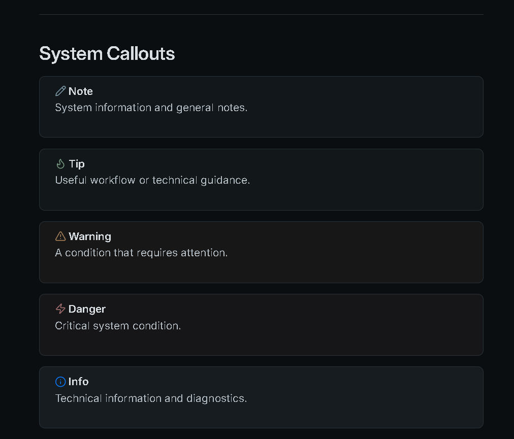 Callouts