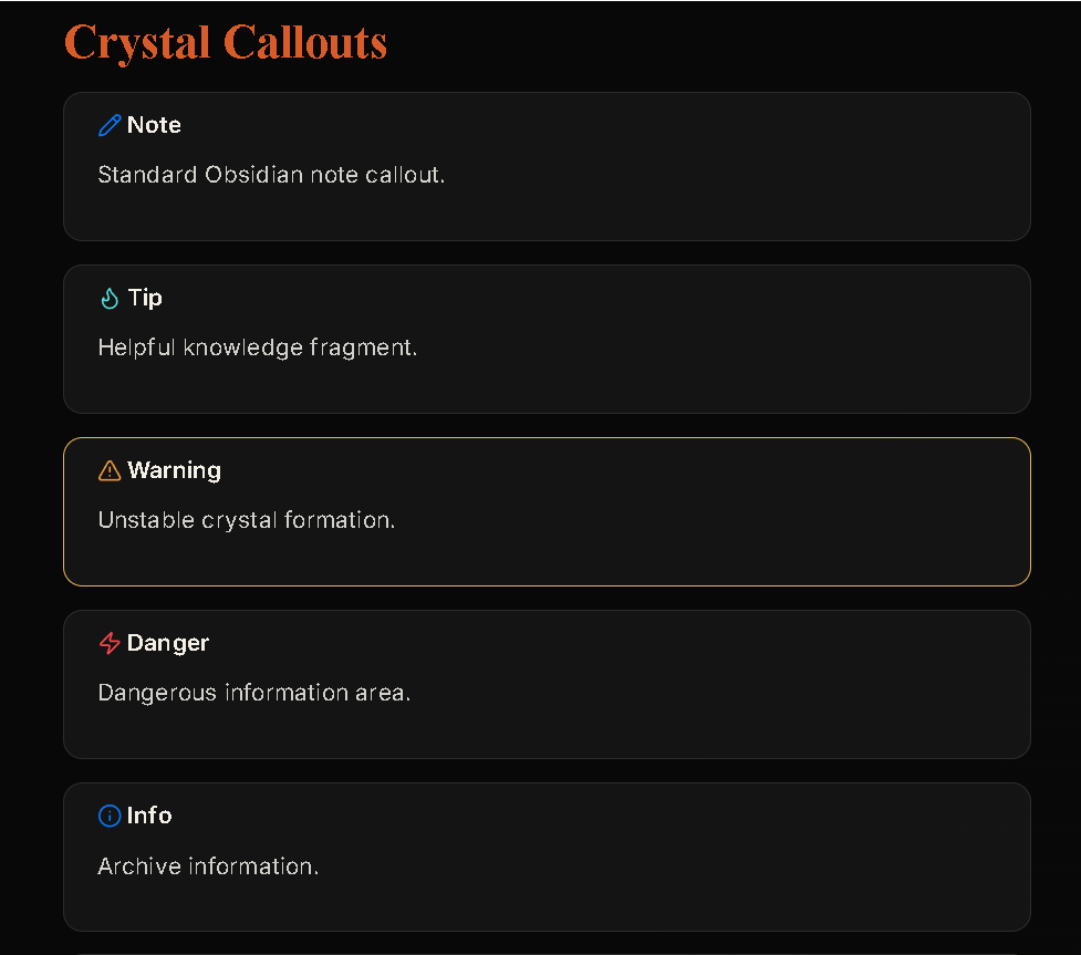 Callouts
