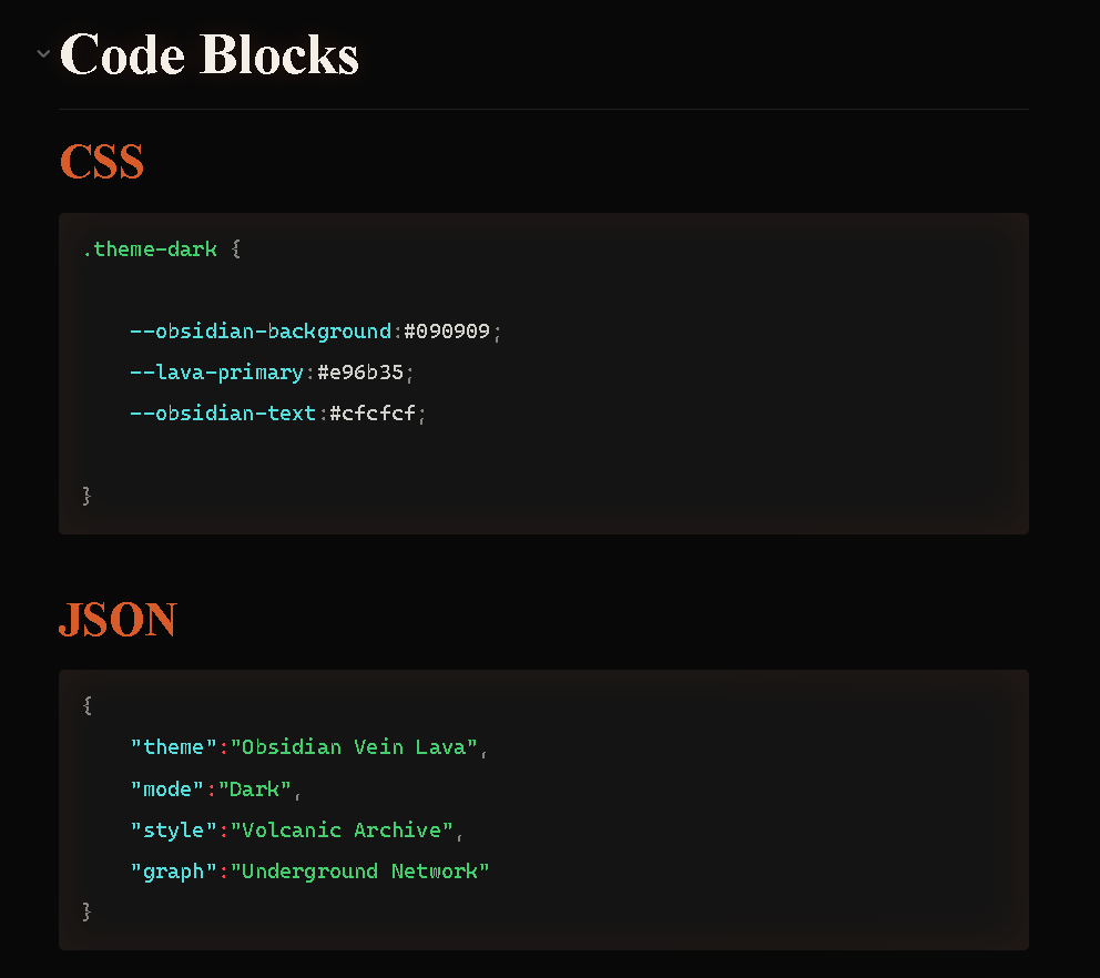 Code Blocks