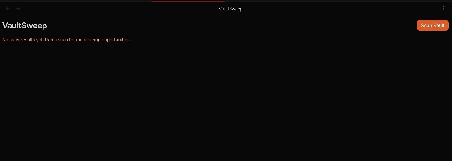 VaultSweep Dashboard