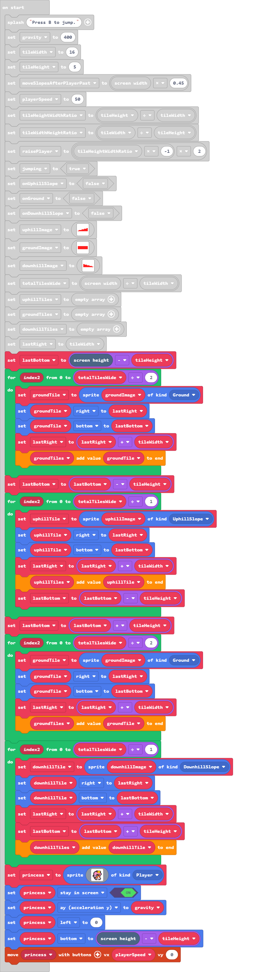 Difference between blocks