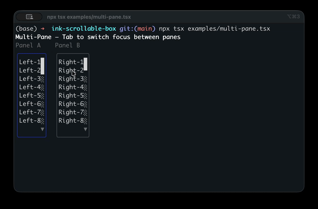 multi-pane demo