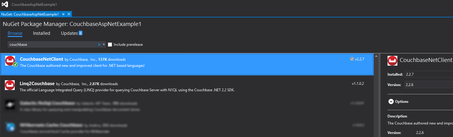 NuGet Screenshot