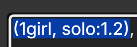 Comma Weight adjusts both tags as a group