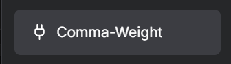Comma-Weight settings tab