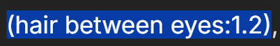 Comma Weight adjusts the whole tag