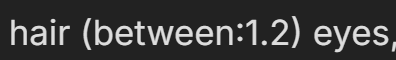 Default weighting inside one tag