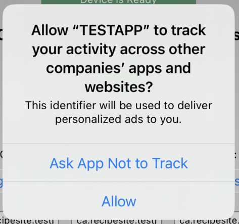 iOS request tracking consent