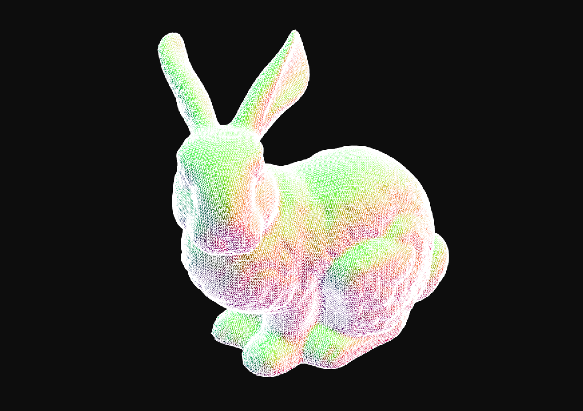 Bunny with normals shader