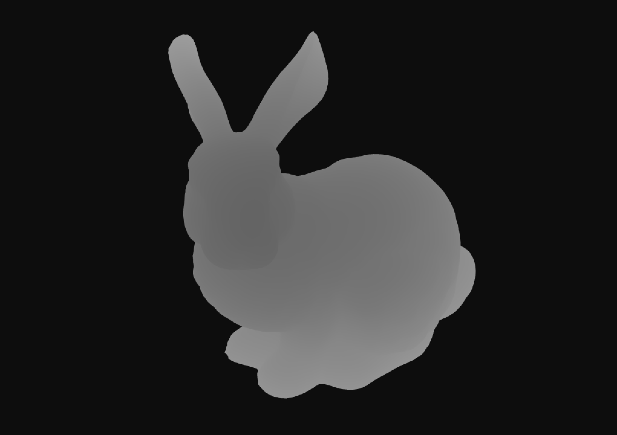 Bunny with z-buffer shader