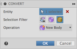 Convert Mesh Dialog