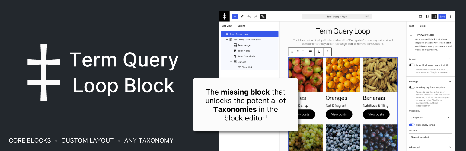 Term Query Loop Block banner