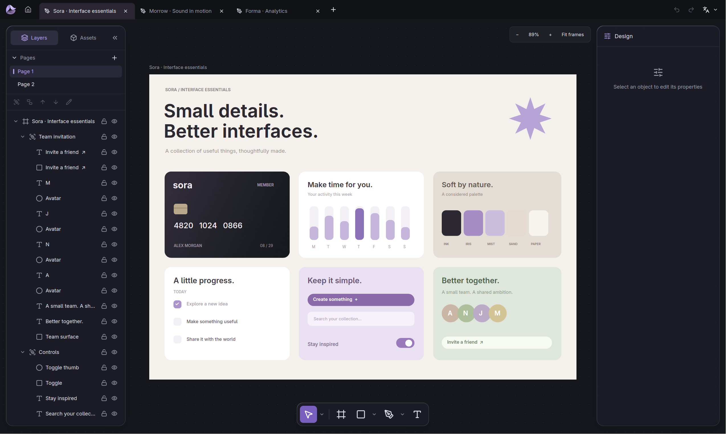 Sora interface components
