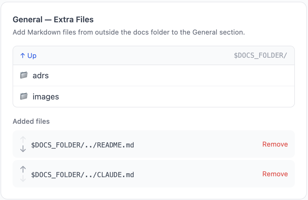 Extra files