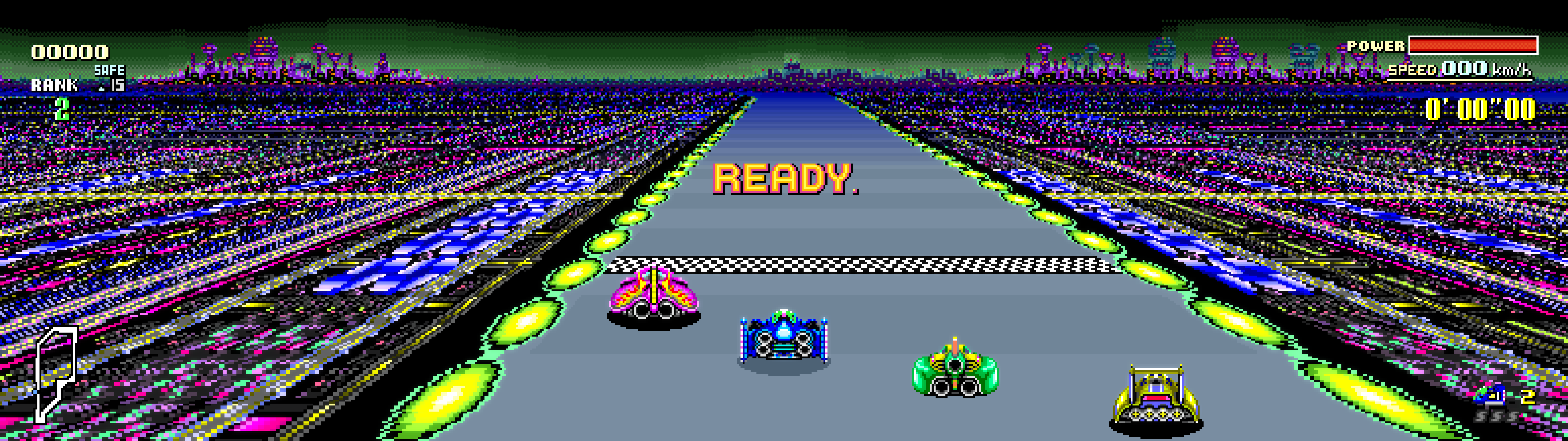 32:9 ultrawide at the same race start