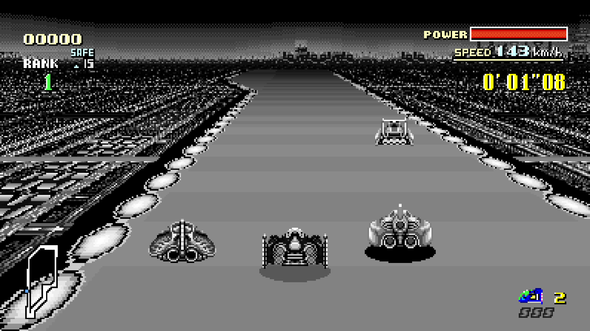 The same Mute City III frame with the Black & White filter