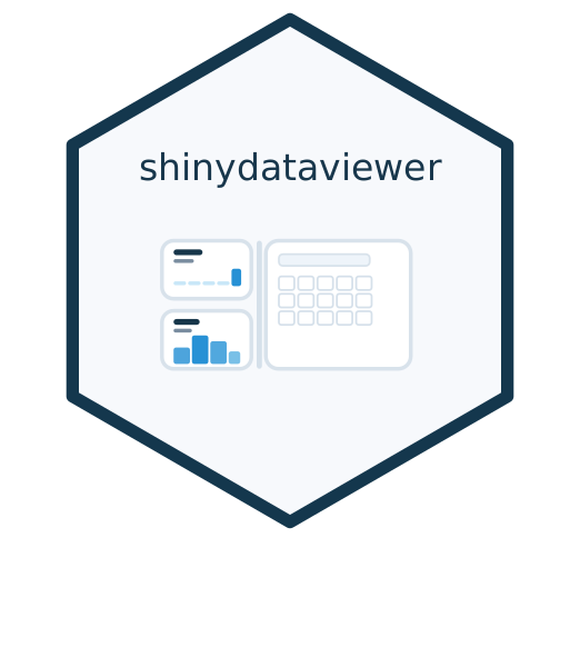 shinydataviewer hex sticker logo