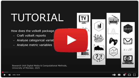 Video tutorial: Introduction to the volkeRpackage