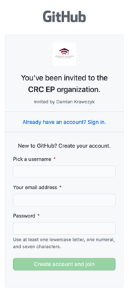 github new account