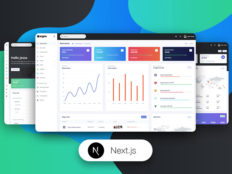 NextJS Argon Dashboard PRO