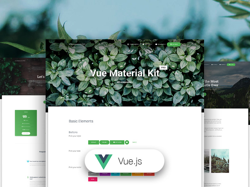 Vue Material Kit Pro - Premium Vue.js UI Kit