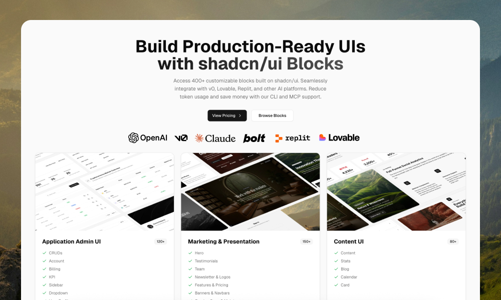 Creative Tim UI - shadcn Blocks