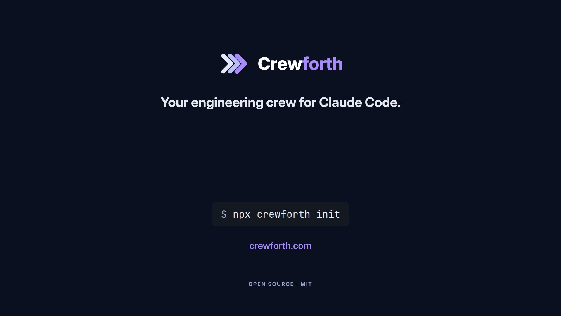 Watch the one-minute overview on crewforth.com