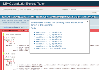 Exercise Tester Screenshot