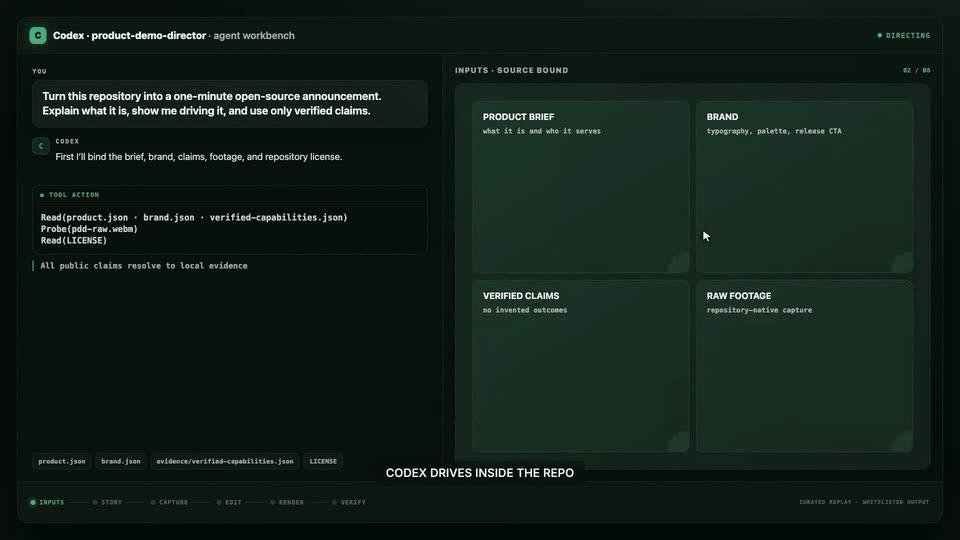Product Demo Director, Screenshot