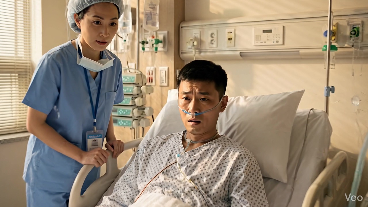 Defector in hospital with nurse