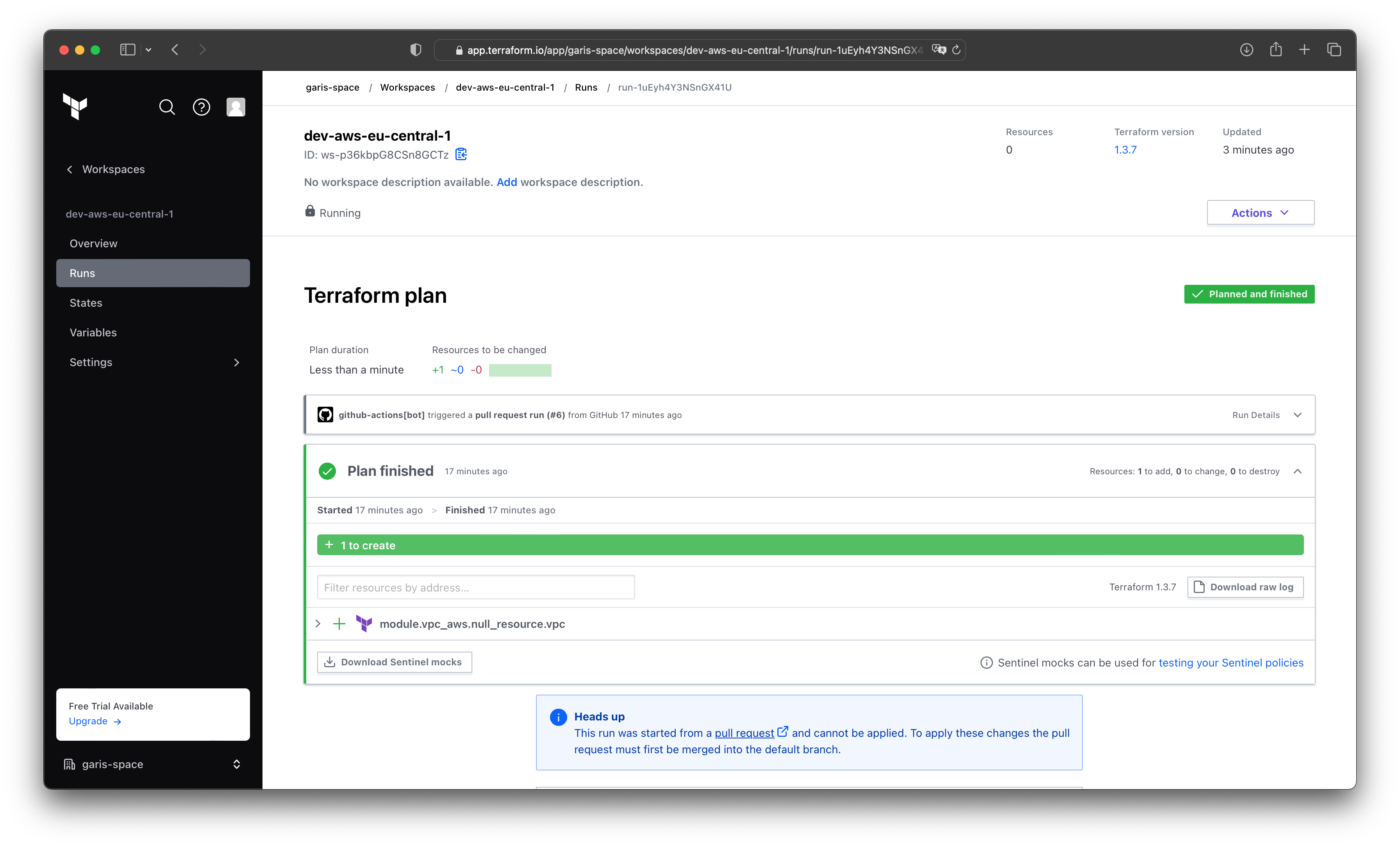 Terraform Cloud Apply