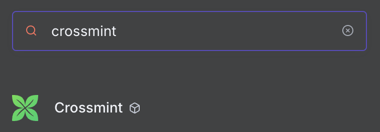Crossmint node search