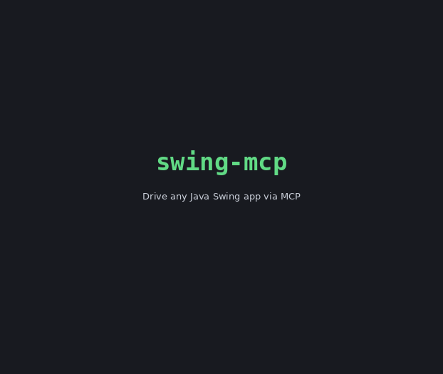 swing-mcp driving the demo app: snapshots, clicks, form filling, tables, trees, menus, and dialogs
