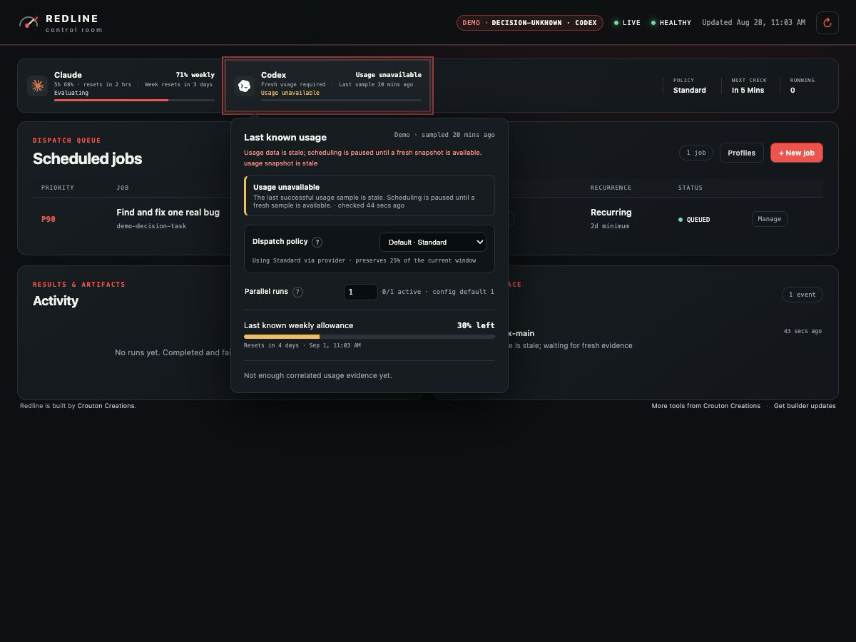 Codex UNKNOWN decision caused by stale telemetry