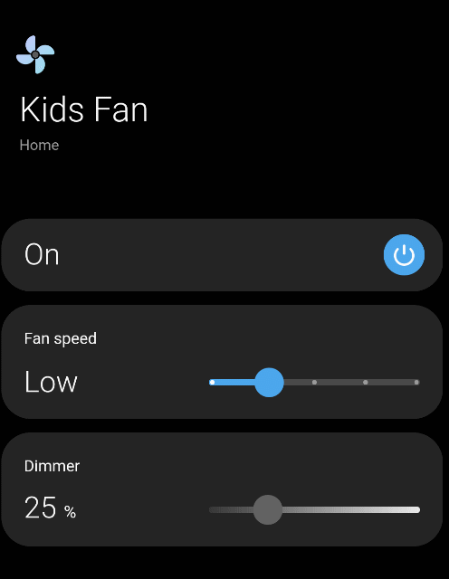 Smartthings Device Settings - Dimmer as Fan Control