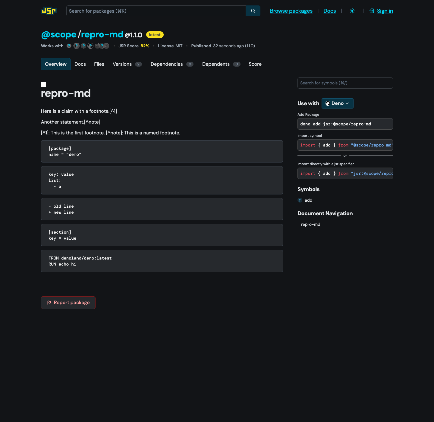 before: README only, examples dropped