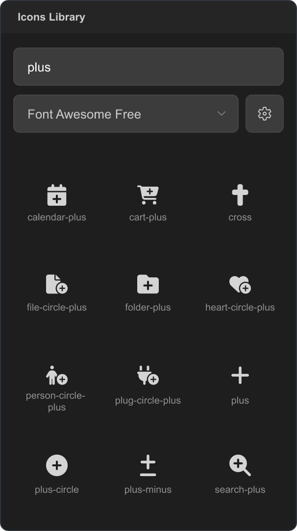 Icons Library Preview