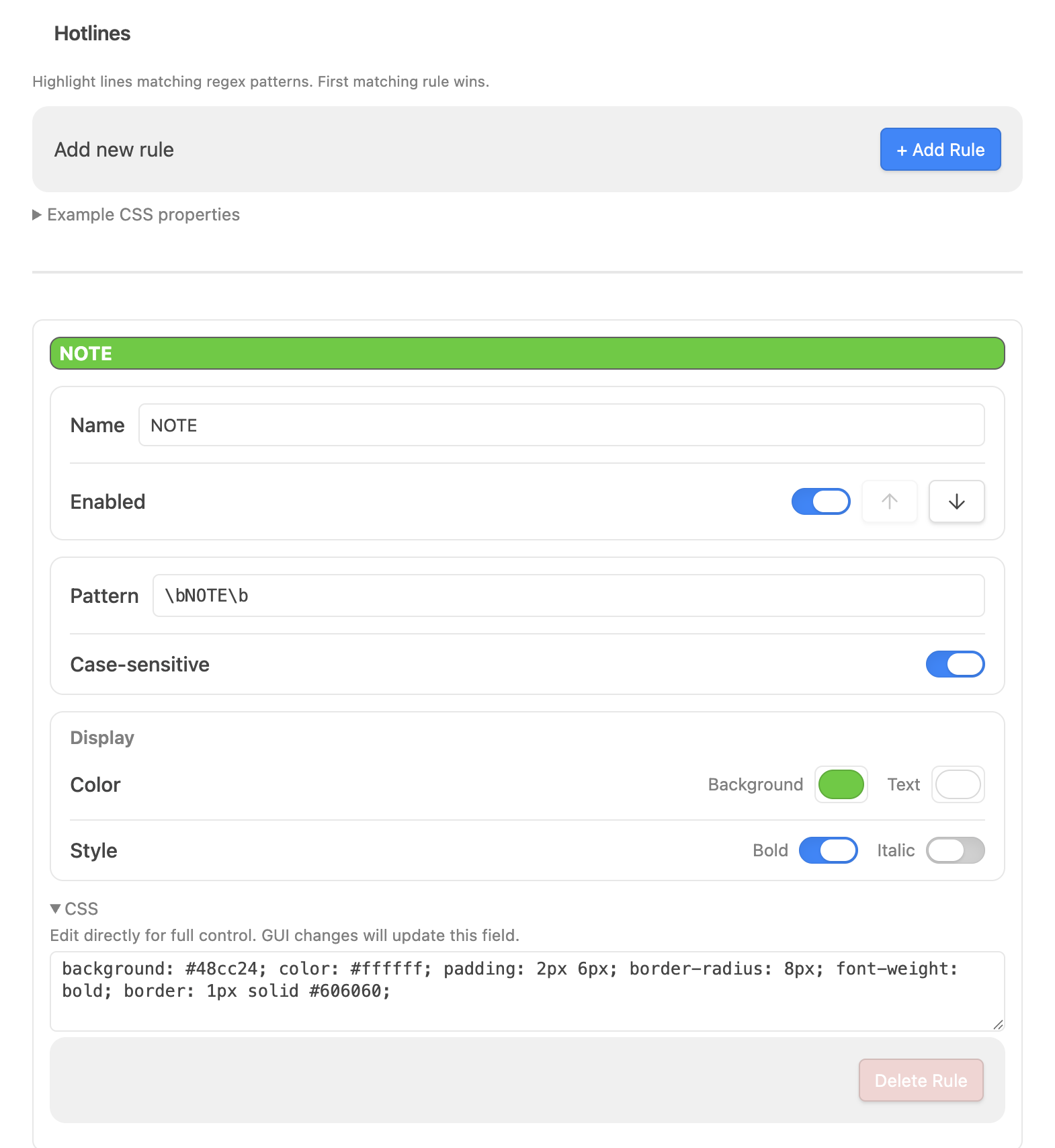 Mobile settings