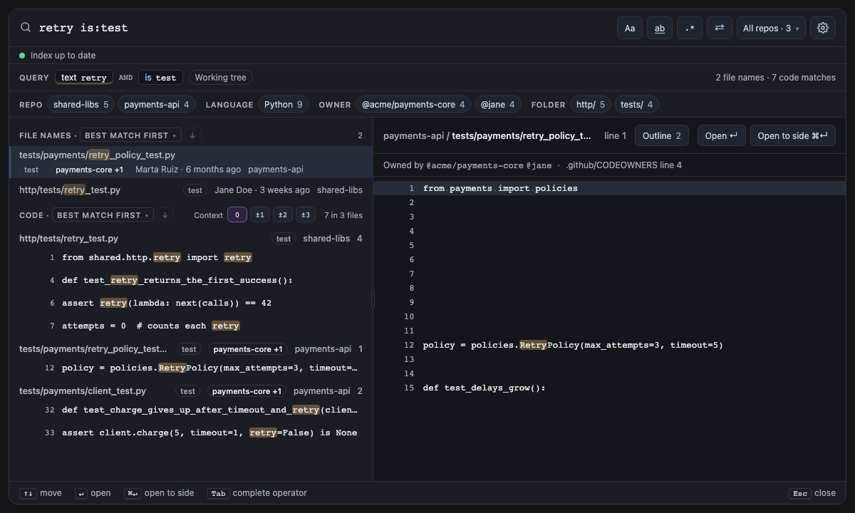 Built panel for test-files