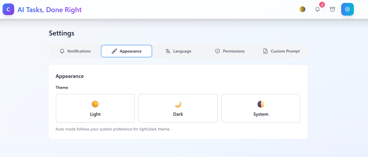 Theme Settings