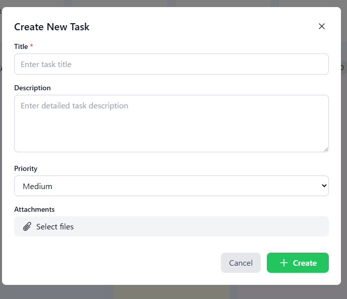 Create Task Modal