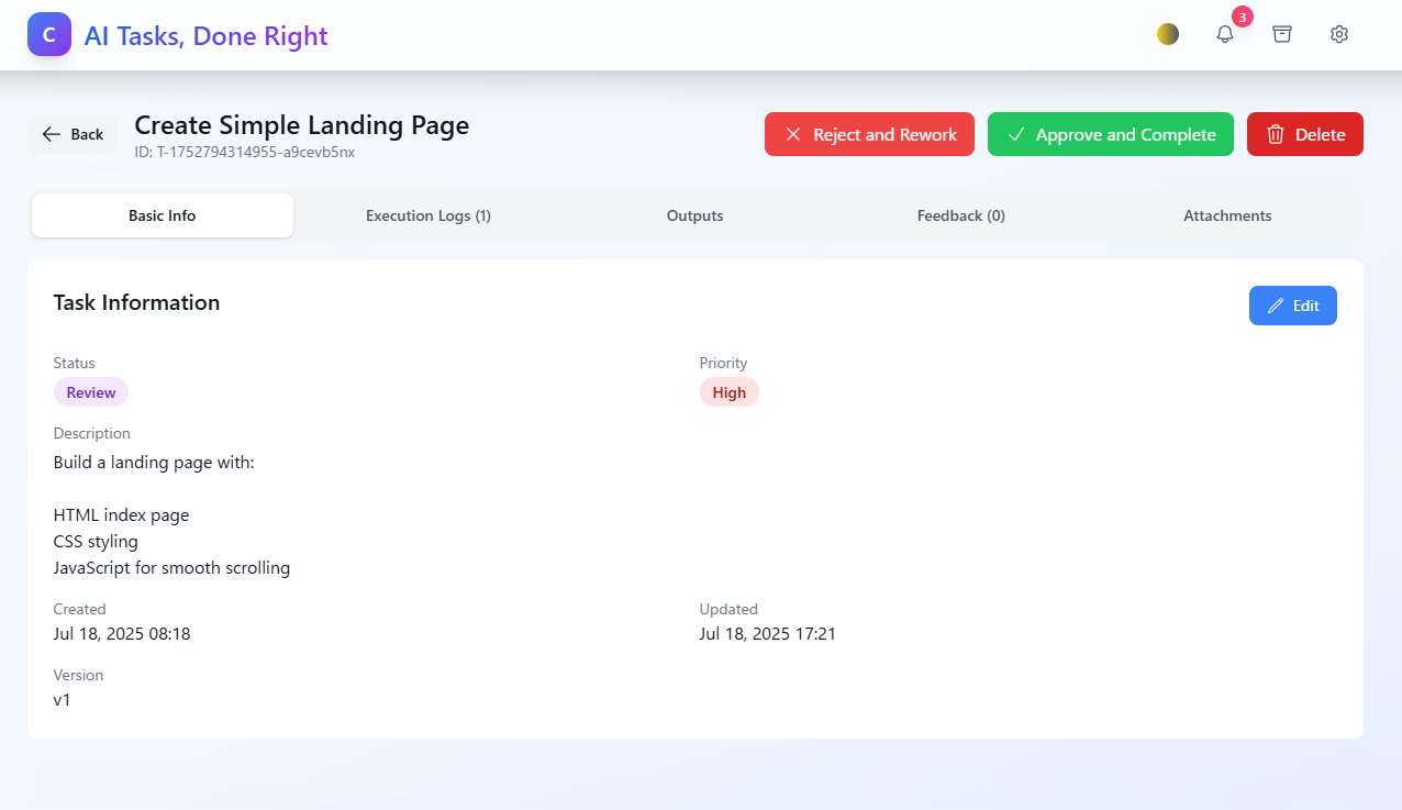 Task Information