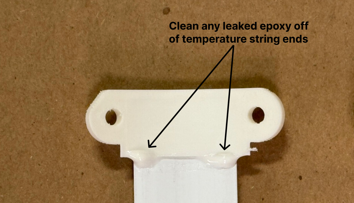 Removing excess epoxy with pliers